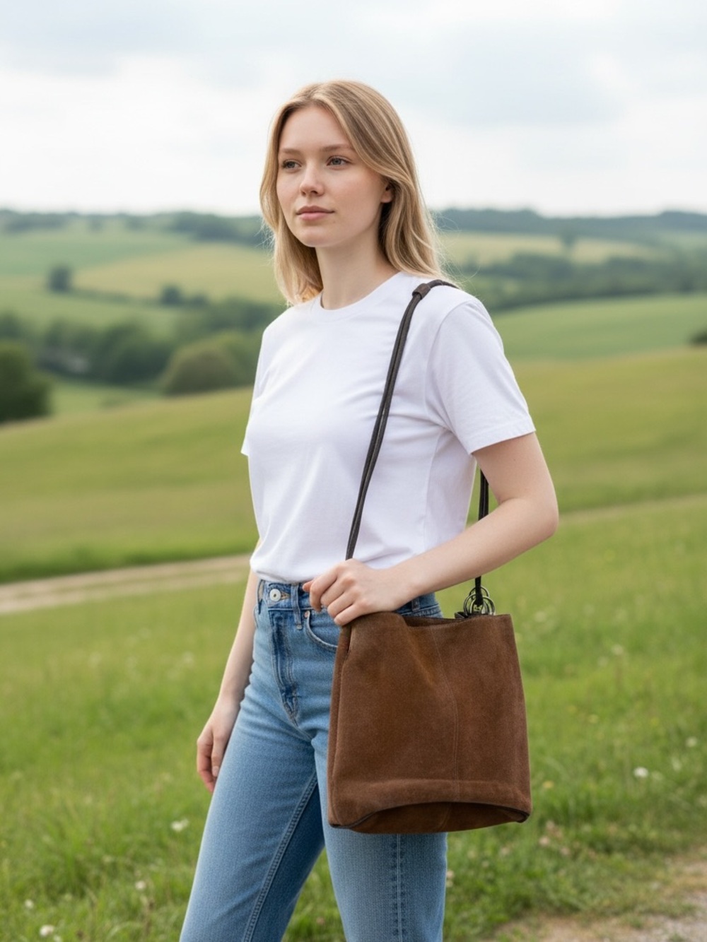URBAN OUTFITTERS cow suede shoulder bag